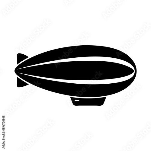 blimp icon, blimp silhouette vector illustration-simple silhouette illustration of blimp, perfect for blimp logos and icons