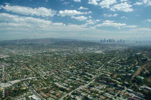 Vast Cityscape of Los Angeles Stretching Towards Downtown
