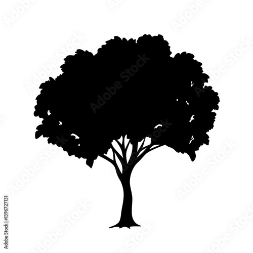 plum tree icon, plum tree silhouette vector illustration-simple silhouette illustration of plum tree, perfect for plum tree logos and icons