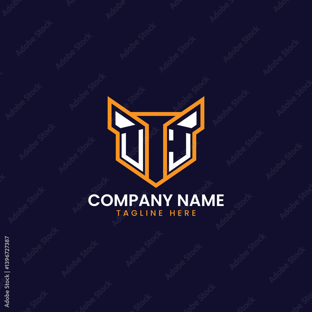Fototapeta premium Tech-Inspired Geometric Logo Design