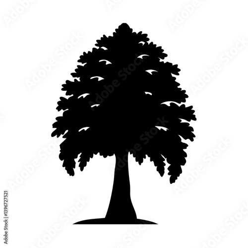 sequoia tree icon, sequoia tree silhouette vector illustration-simple silhouette illustration of sequoia tree, perfect for sequoia tree logos and icons