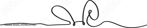  Elegant Single Line Art of Rabbit Ears