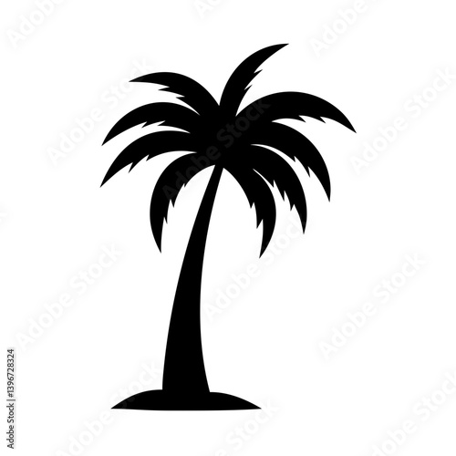 palm tree icon, palm tree silhouette vector illustration-simple silhouette illustration of palm tree, perfect for palm tree logos and icons