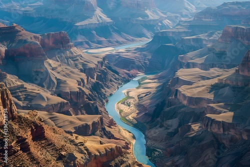Striking Aerial Perspective of the Grand Canyon and Colorado River