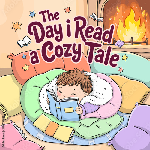 cute coloring book cover, cover, cute kids illustration, cartoon cover, cartoon illustration, kawaii coloring, easy and bold, kawaii cover, cozy, cozy cover, fuzzy, hygge, coloring pages, adult colori