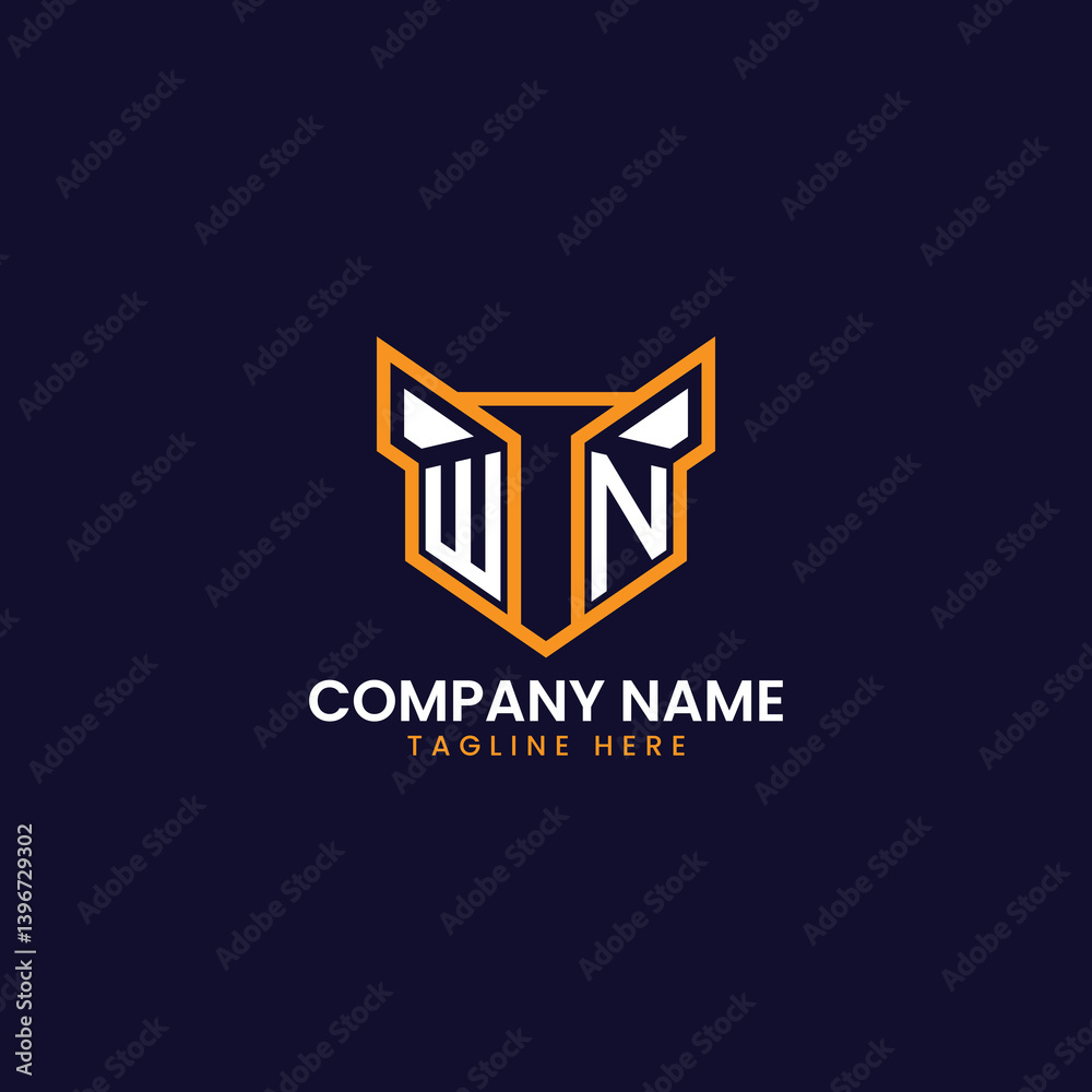 Fototapeta premium Tech-Inspired Geometric Logo Design