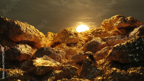 sunset in the mountains