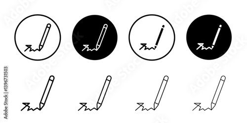 Autograph icon Logo symbol sign set