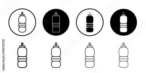 Bottle water icon Logo symbol sign set