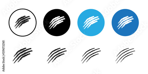 Claws scratches icon Logo symbol sign set