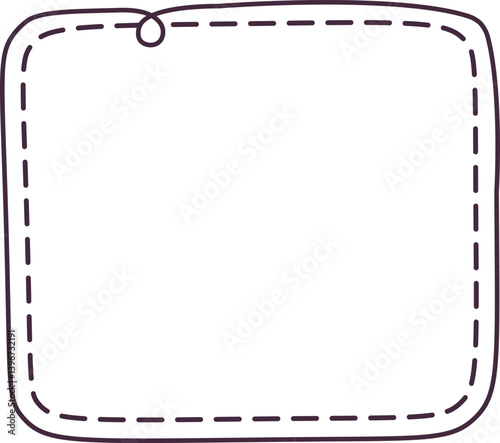 Doodle Style Rectangular Frame