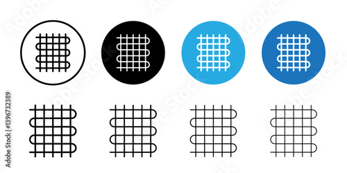 Condenser coil icon Logo symbol sign set