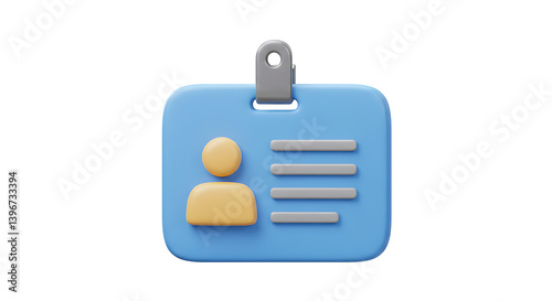 Stylized identification badge symbolizing recognition and access authorization