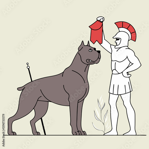The Cane Corso is a powerful Italian mastiff, historically used as a Roman war dog and later for hunting and guarding
