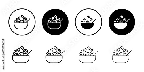 Ingredients mix icon Logo symbol sign set