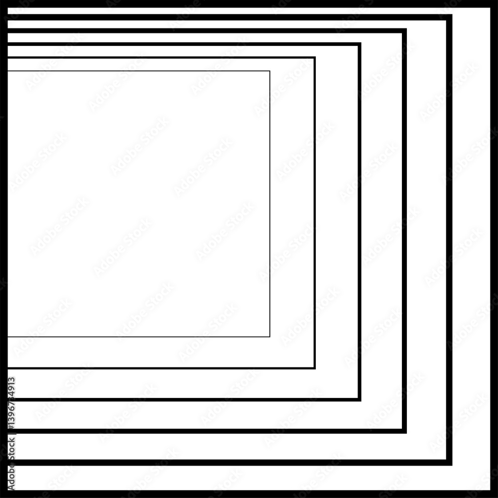 Square blend effects out line. Element in concept technology Square blend effects out line. Element in concept technology