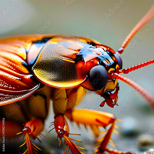 Cockroach and dead cockroach with Cockroach set, insect roach and bug species on a transparent background