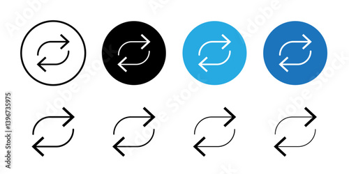 Repeat icon Logo symbol sign set