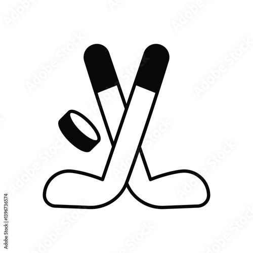 Photography Hockey  icon vector stock illustration