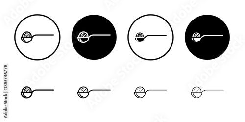 Spoon icon Logo symbol sign set