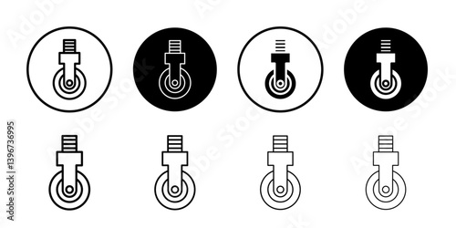 Swivel caster icon Logo symbol sign set