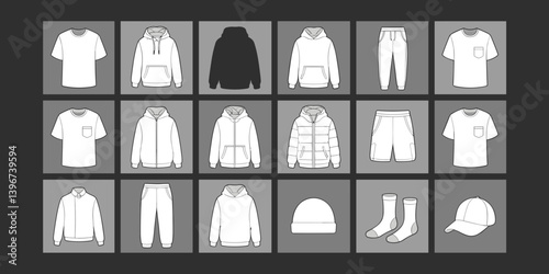 cloths mockup, vector mockup, digital, vector t shirts, vector shirts, silhouette clothing, shirt, clothes, fashion, vector, t-shirt, jacket, dress, illustration, set, wear, design, polo, coat, men, t