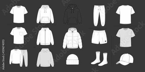 cloths mockup, vector mockup, digital, vector t shirts, vector shirts, silhouette clothing, shirt, clothes, fashion, vector, t-shirt, jacket, dress, illustration, set, wear, design, polo, coat, men, t