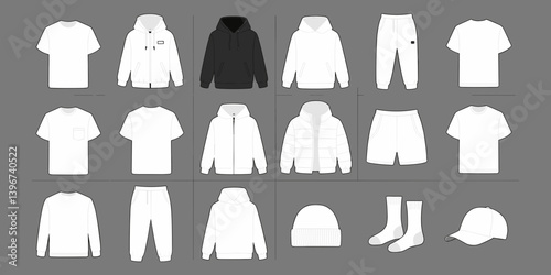 cloths mockup, vector mockup, digital, vector t shirts, vector shirts, silhouette clothing, shirt, clothes, fashion, vector, t-shirt, jacket, dress, illustration, set, wear, design, polo, coat, men, t