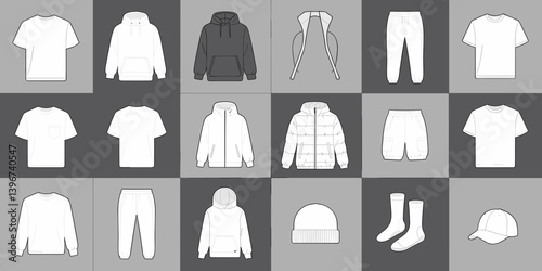 cloths mockup, vector mockup, digital, vector t shirts, vector shirts, silhouette clothing, shirt, clothes, fashion, vector, t-shirt, jacket, dress, illustration, set, wear, design, polo, coat, men, t