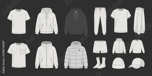 cloths mockup, vector mockup, digital, vector t shirts, vector shirts, silhouette clothing, shirt, clothes, fashion, vector, t-shirt, jacket, dress, illustration, set, wear, design, polo, coat, men, t