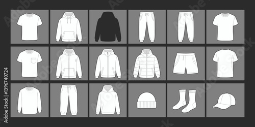cloths mockup, vector mockup, digital, vector t shirts, vector shirts, silhouette clothing, shirt, clothes, fashion, vector, t-shirt, jacket, dress, illustration, set, wear, design, polo, coat, men, t