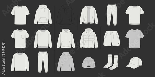 cloths mockup, vector mockup, digital, vector t shirts, vector shirts, silhouette clothing, shirt, clothes, fashion, vector, t-shirt, jacket, dress, illustration, set, wear, design, polo, coat, men, t