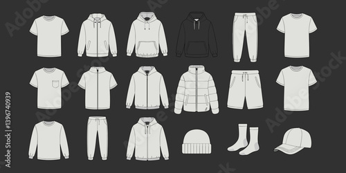 cloths mockup, vector mockup, digital, vector t shirts, vector shirts, silhouette clothing, shirt, clothes, fashion, vector, t-shirt, jacket, dress, illustration, set, wear, design, polo, coat, men, t