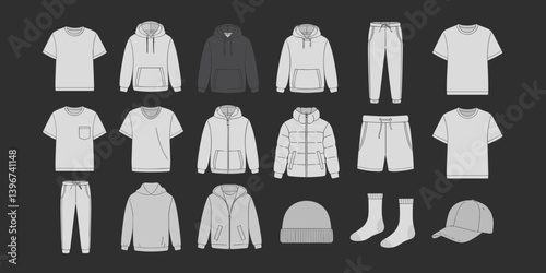 cloths mockup, vector mockup, digital, vector t shirts, vector shirts, silhouette clothing, shirt, clothes, fashion, vector, t-shirt, jacket, dress, illustration, set, wear, design, polo, coat, men, t