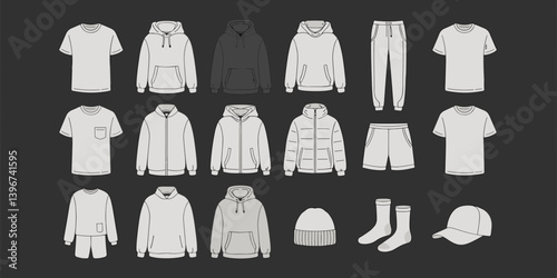 cloths mockup, vector mockup, digital, vector t shirts, vector shirts, silhouette clothing, shirt, clothes, fashion, vector, t-shirt, jacket, dress, illustration, set, wear, design, polo, coat, men, t