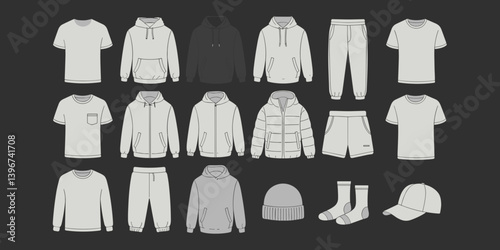 cloths mockup, vector mockup, digital, vector t shirts, vector shirts, silhouette clothing, shirt, clothes, fashion, vector, t-shirt, jacket, dress, illustration, set, wear, design, polo, coat, men, t