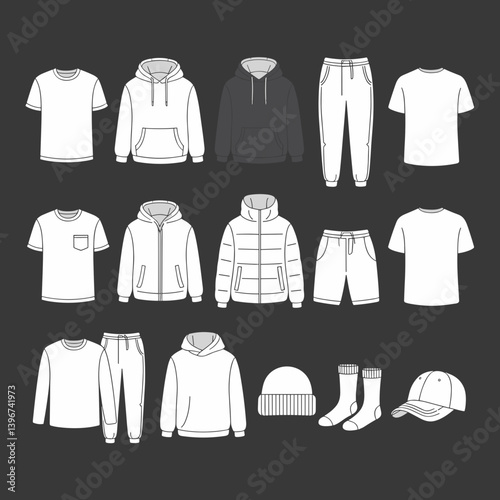 cloths mockup, vector mockup, digital, vector t shirts, vector shirts, silhouette clothing, shirt, clothes, fashion, vector, t-shirt, jacket, dress, illustration, set, wear, design, polo, coat, men, t