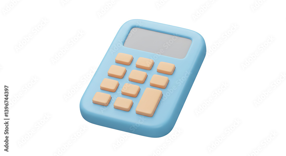 Pastel Calculator Illustration for Financial Calculations and Education Purposes Pastel Calculator Illustration for Financial Calculations and Education Purposes