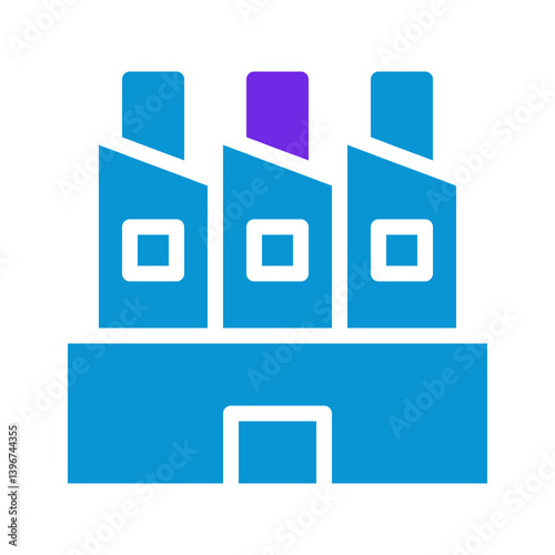 Abstract industry depiction with purple accent, representing pollution control measures