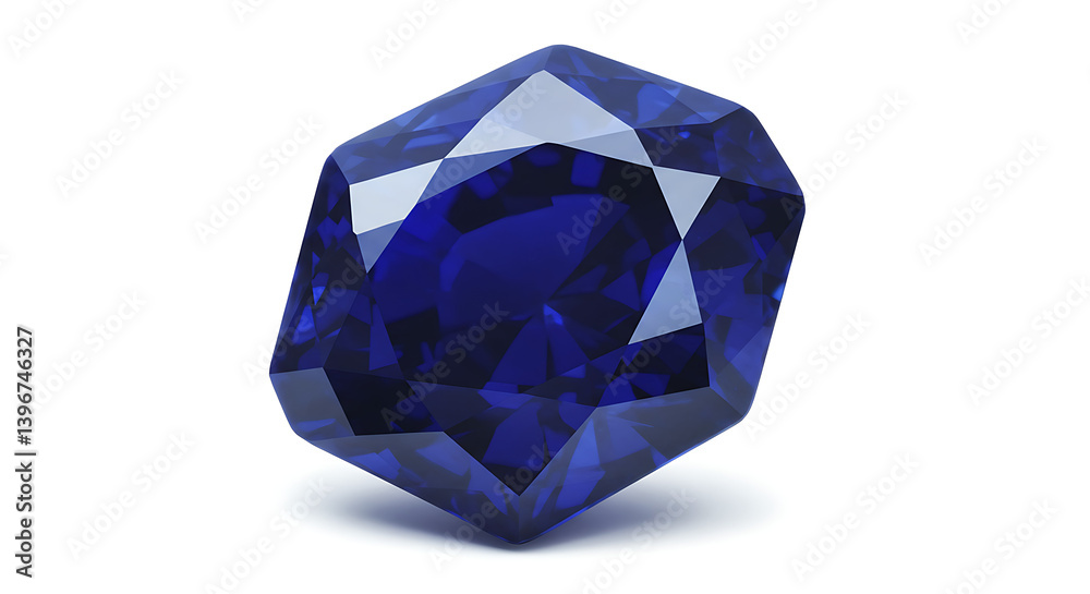 Radiant gemstone showcasing depth and facets on a pristine, blank canvas Radiant gemstone showcasing depth and facets on a pristine, blank canvas