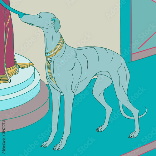 ​Greyhounds are ancient, elegant dogs known for their exceptional speed and gentle temperament