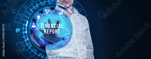 Analyzing financial report data company operations, balance sheet, fintech.