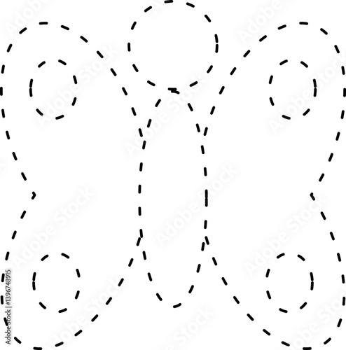 butterfly tracing line guide