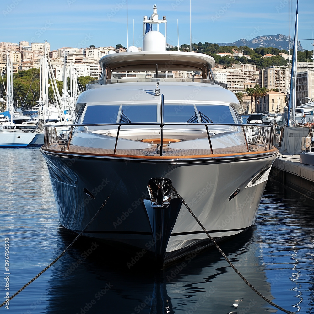 beautiful yacht parked in the marina