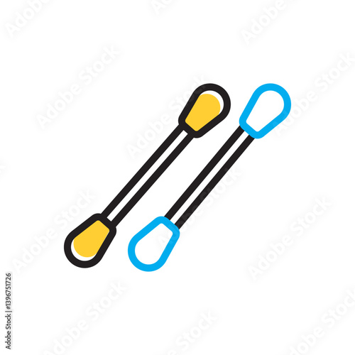 Multi  color icon for cotton swabs