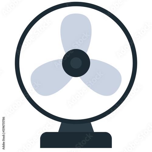 Fan Flat Design Icon, Flat Design Icon Symbol