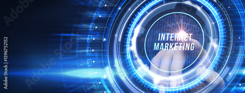 Internet marketing digital online advertising automation. Business, Technology, Internet and network concept.