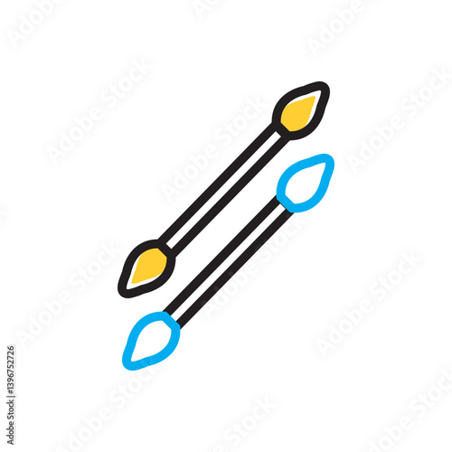 Multi  color icon for baby q tips