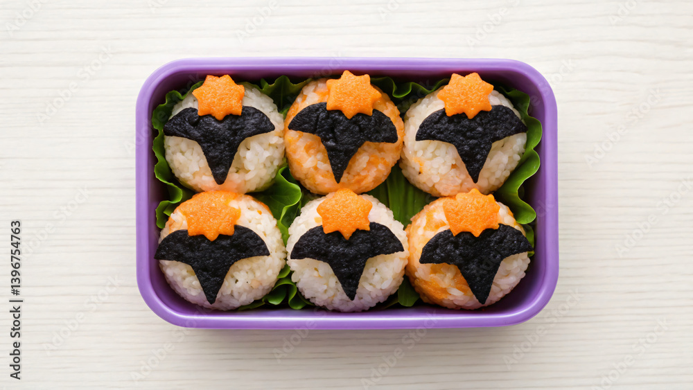 Creative Sushi Balls Shaped Like Superheroes in a Bento Box Arrangement Creative Sushi Balls Shaped Like Superheroes in a Bento Box Arrangement