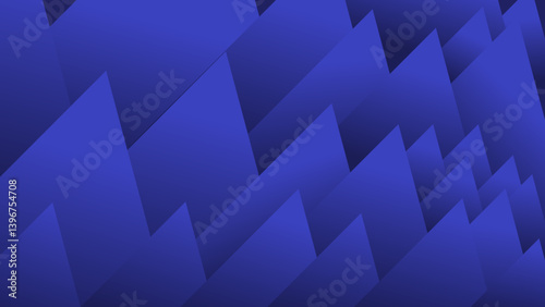 Dark Blue Geometric Abstract Background, Modern Polygonal Pattern in Gradient Style